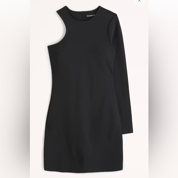 ABERCROMBIE Asymmetrical One-Shoulder Ponte Mini Dress NWT - Picture 8 of 9